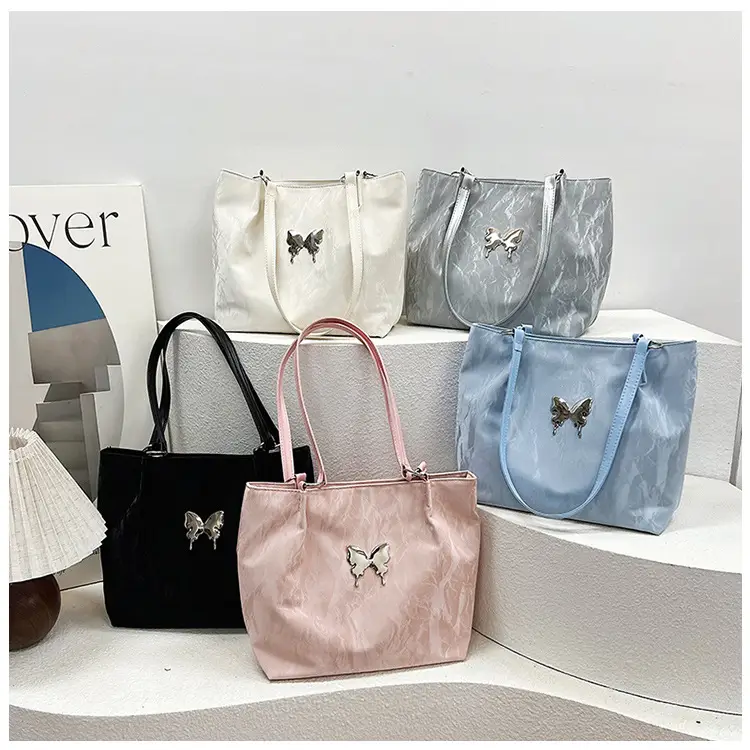 Women's Large Capacity Gentle Textile Bow Shoulder Bag — feature 25