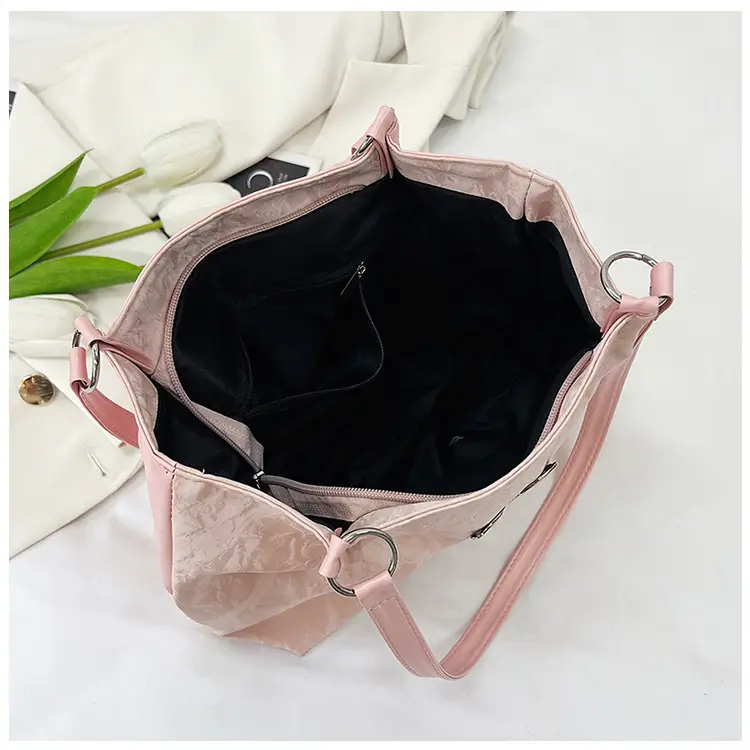 Women's Large Capacity Gentle Textile Bow Shoulder Bag — feature 26