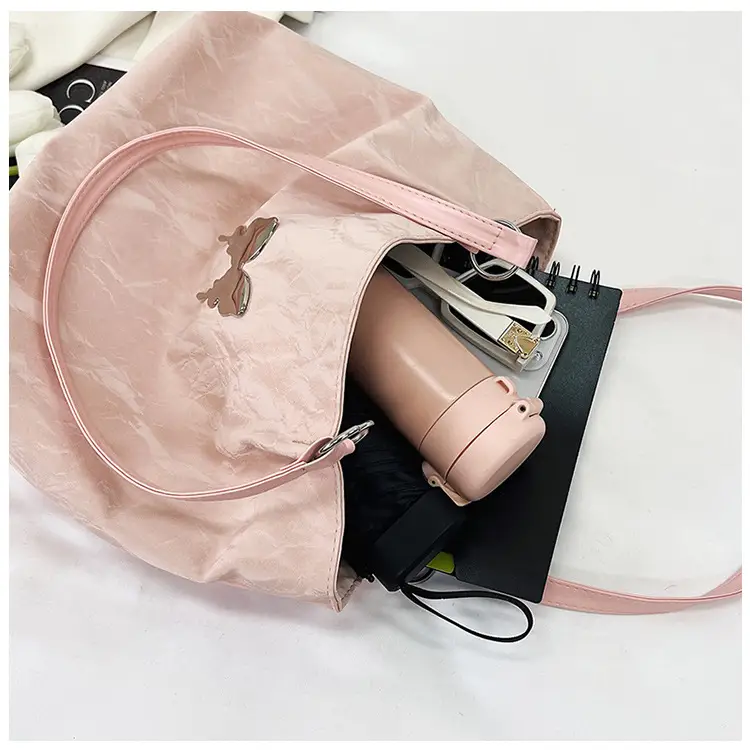 Women's Large Capacity Gentle Textile Bow Shoulder Bag — feature 27