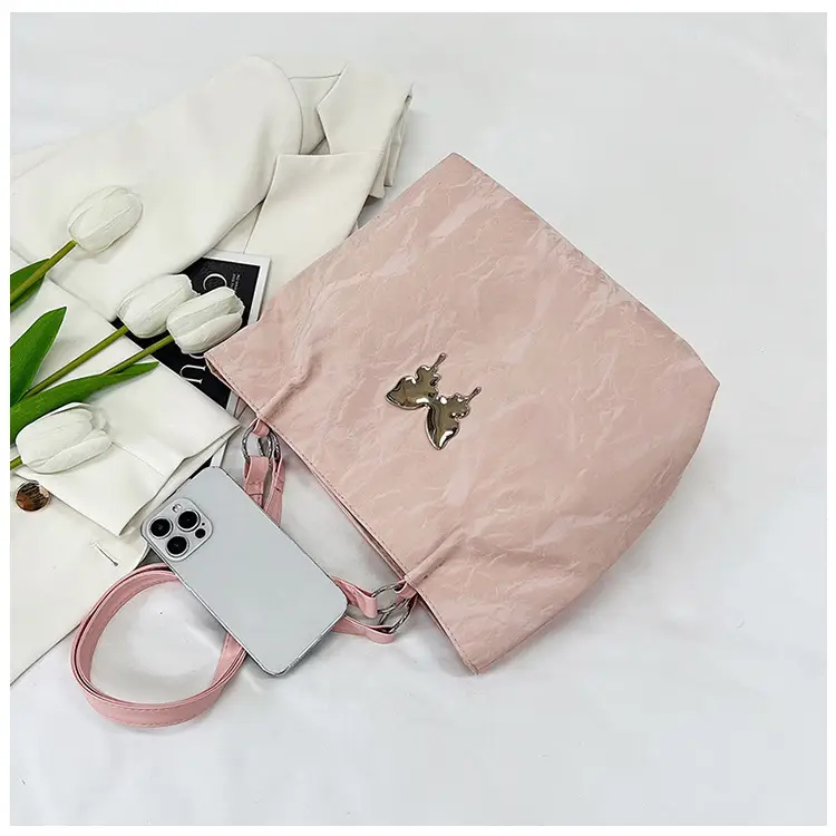 Women's Large Capacity Gentle Textile Bow Shoulder Bag — feature 28