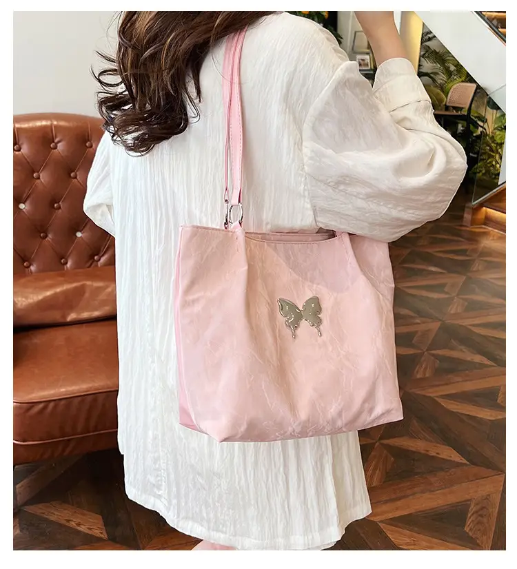 Women's Large Capacity Gentle Textile Bow Shoulder Bag — feature 4