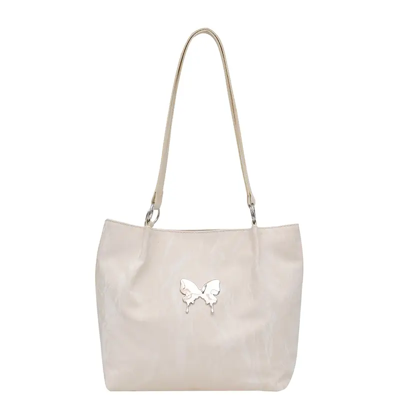 Women's Large Capacity Gentle Textile Bow Shoulder Bag - Image 4