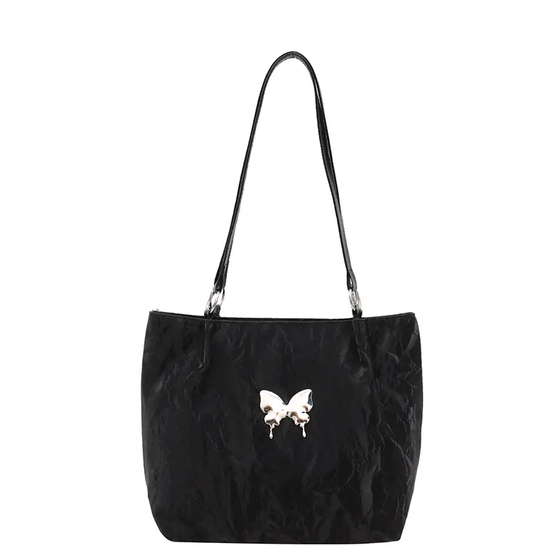 Women's Large Capacity Gentle Textile Bow Shoulder Bag - Image 5