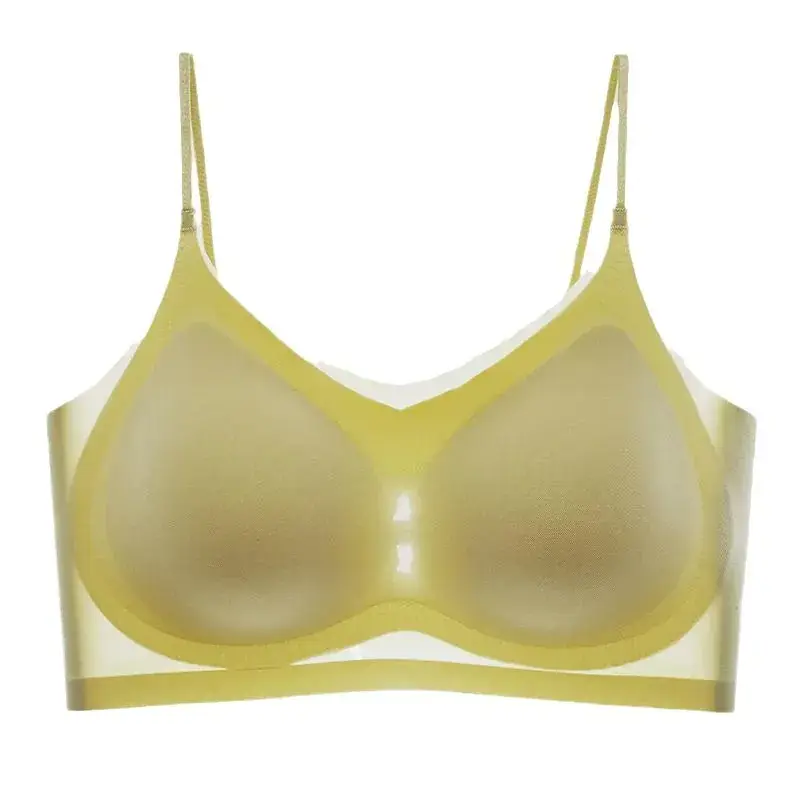 Summer Seamless Back Underwear Yellow Ultra-Thin No Steel Ring