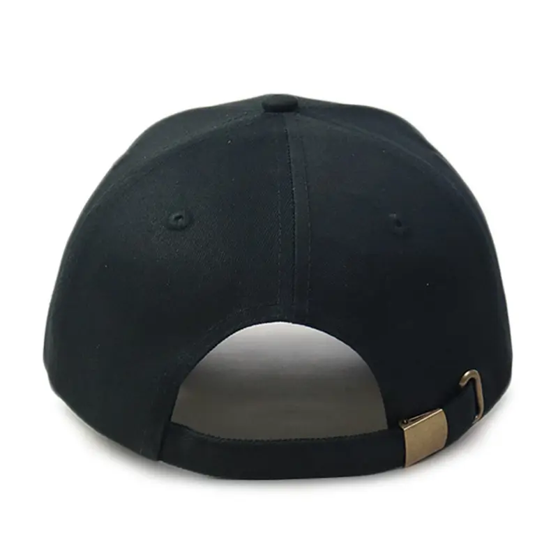 Men Black Cotton Baseball Cap Sunshade Hat - Image 4