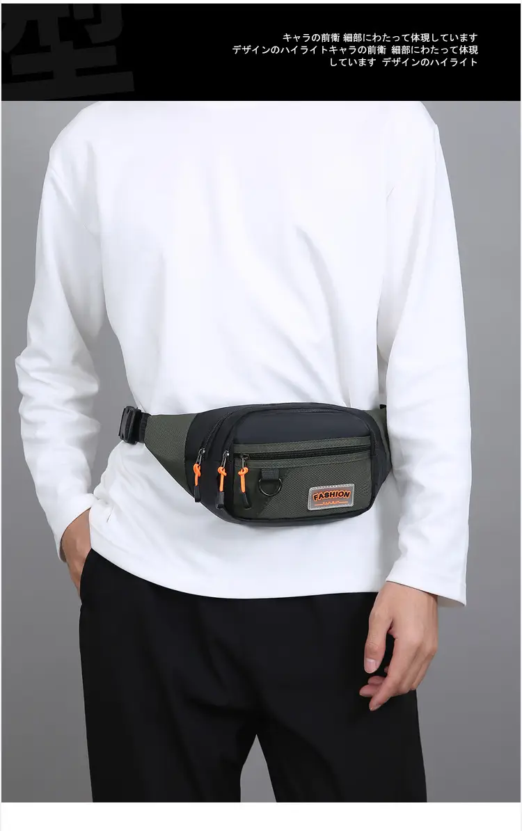 FASHION Waterproof Sports Waist Bag Black — feature 11