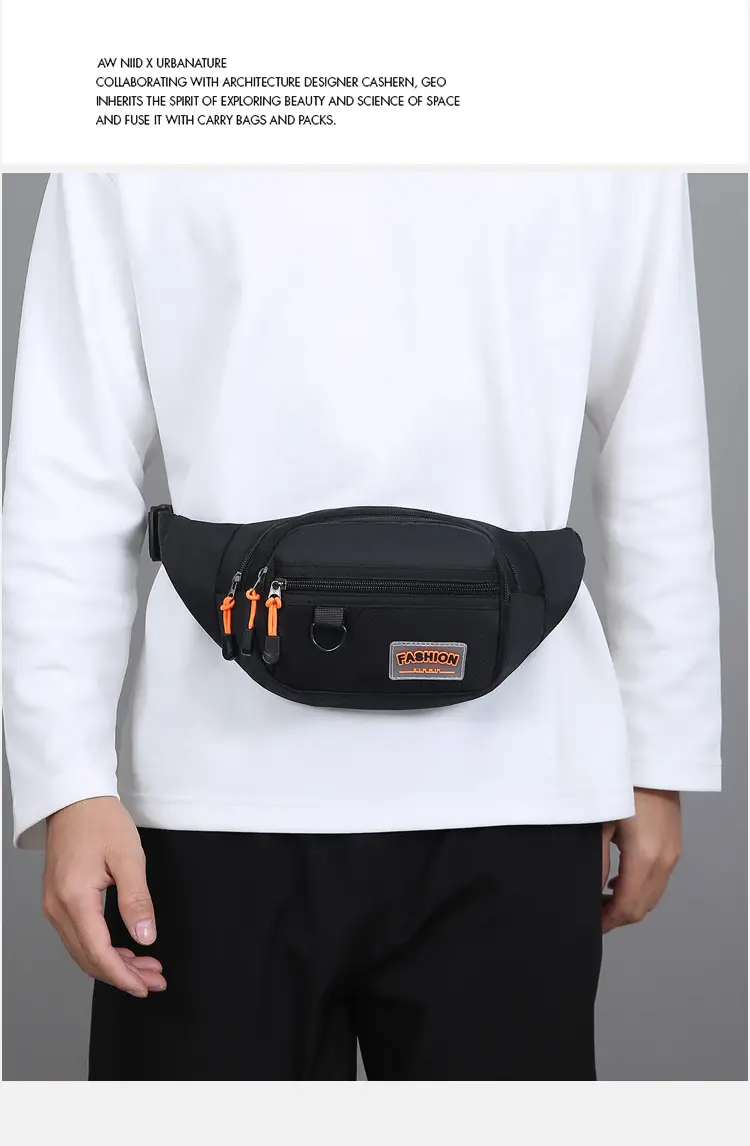 FASHION Waterproof Sports Waist Bag Black — feature 14