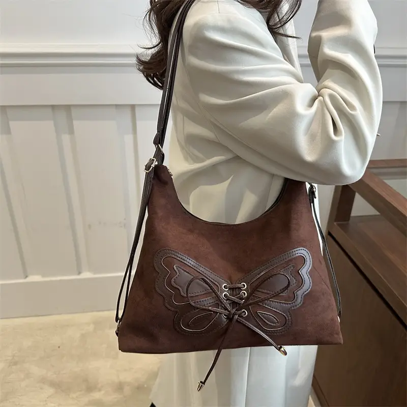Butterfly Crossbody Bag Brown Vintage 2024 - Image 7