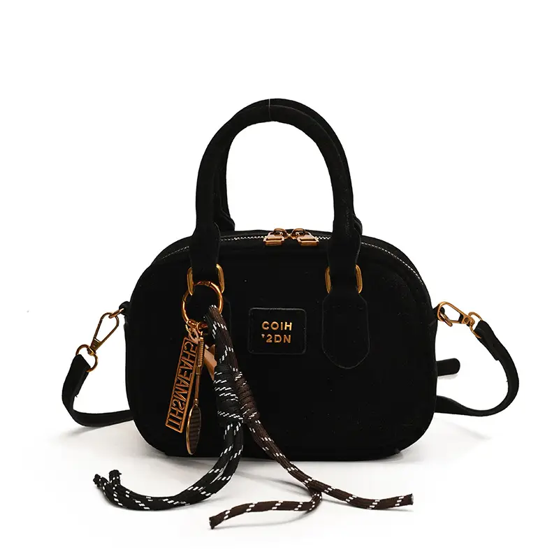 2024 Winter Women's Black Shoulder Bag with Crossbody Strap - Image 8