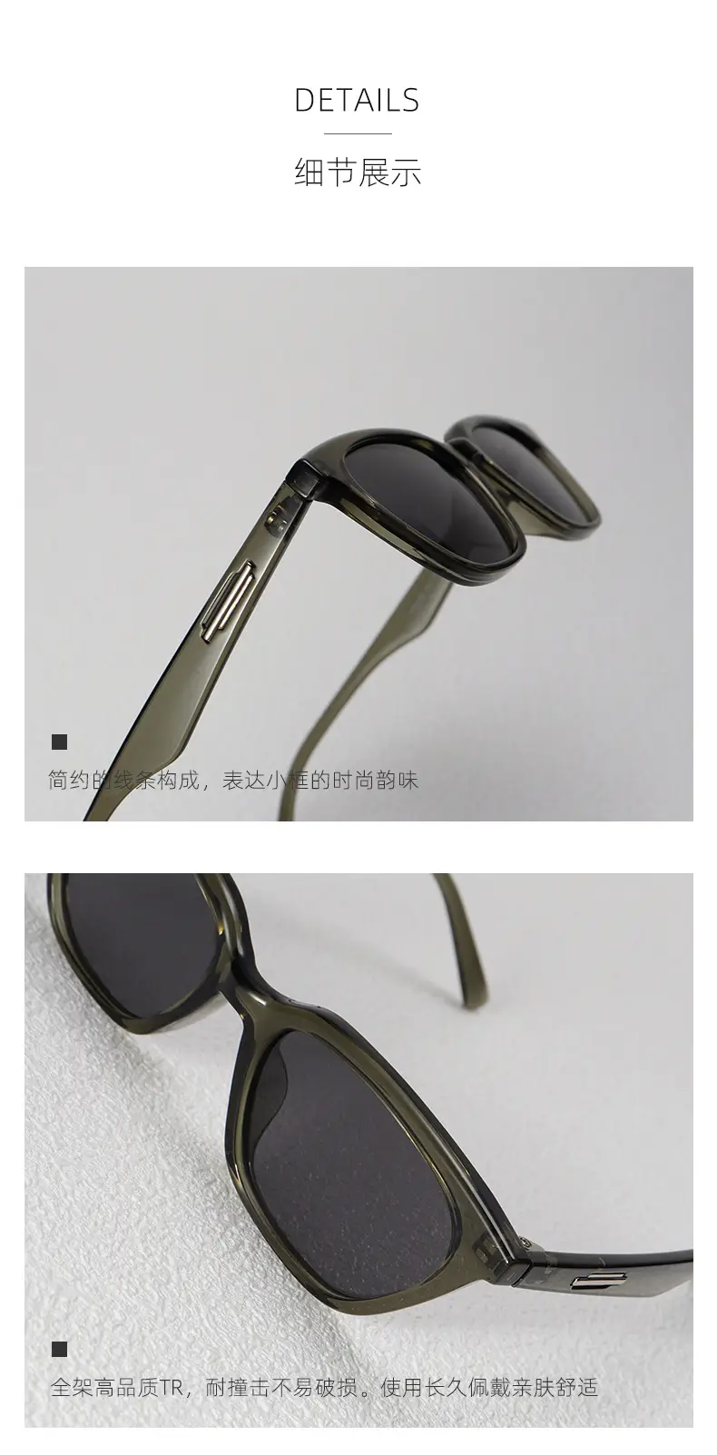 Women Anti-UV K-Style Sunglasses Black — feature 12