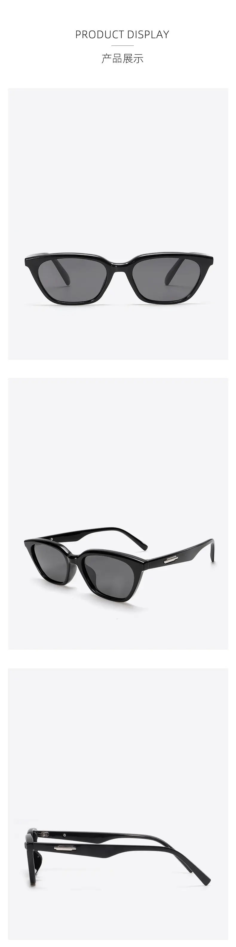 Women Anti-UV K-Style Sunglasses Black — feature 14