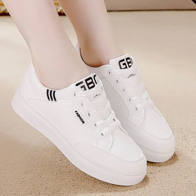 2025 Spring Women's Soft Sole Shoes Leather Surface Non-slip Sneakers Women's Casual Shoes All-match Lightweight sneaker White Shoes — feature 5