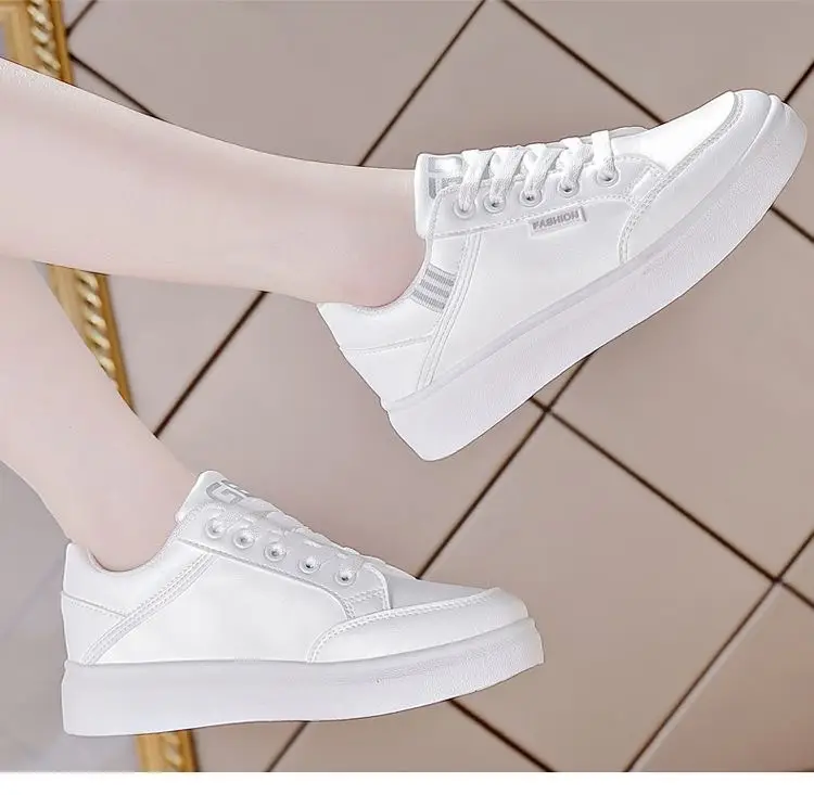 2025 Spring Women's Soft Sole Shoes Leather Surface Non-slip Sneakers Women's Casual Shoes All-match Lightweight sneaker White Shoes — feature 9