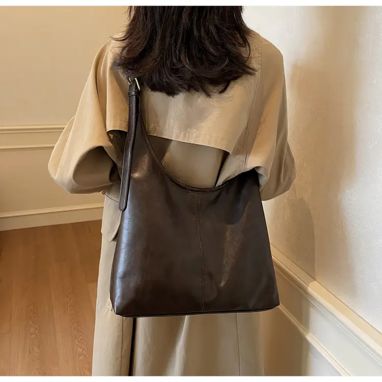 Brown Leather Shoulder Tote Bag for Women — feature 17