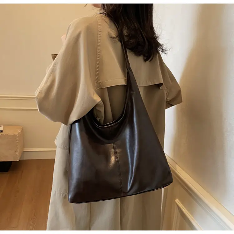 Brown Leather Shoulder Tote Bag for Women — feature 18