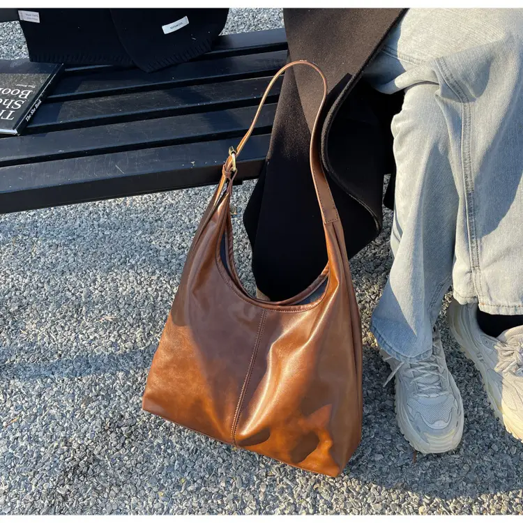 Brown Leather Shoulder Tote Bag for Women — feature 25