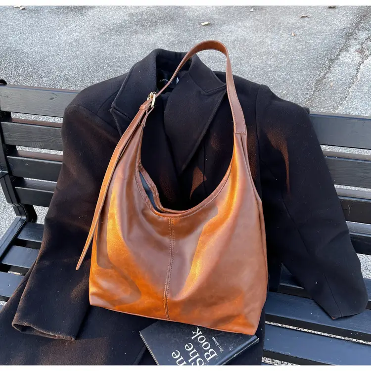 Brown Leather Shoulder Tote Bag for Women — feature 26