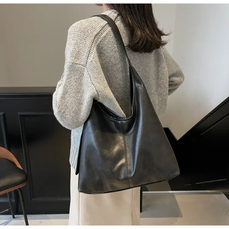 Brown Leather Shoulder Tote Bag for Women — feature 32