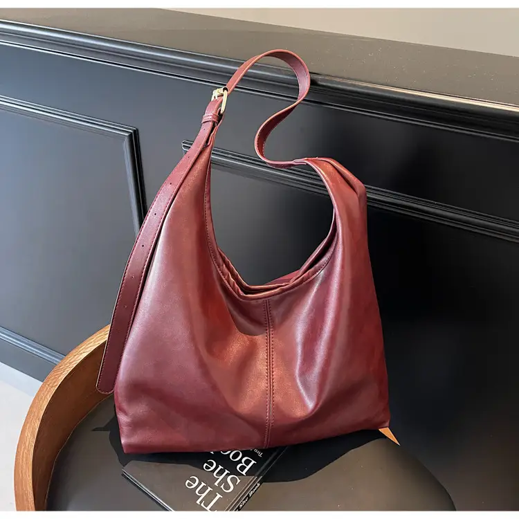 Brown Leather Shoulder Tote Bag for Women — feature 34