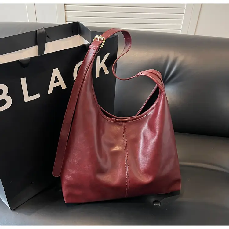 Brown Leather Shoulder Tote Bag for Women — feature 36