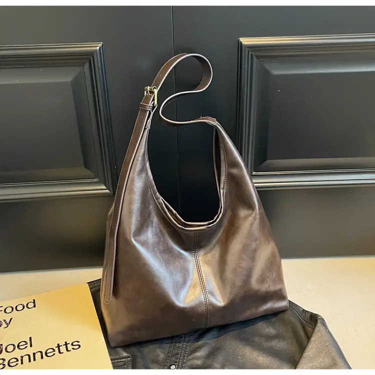 Brown Leather Shoulder Tote Bag for Women — feature 40