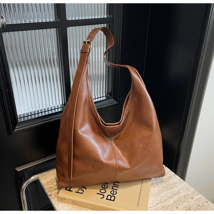 Brown Leather Shoulder Tote Bag for Women — feature 43