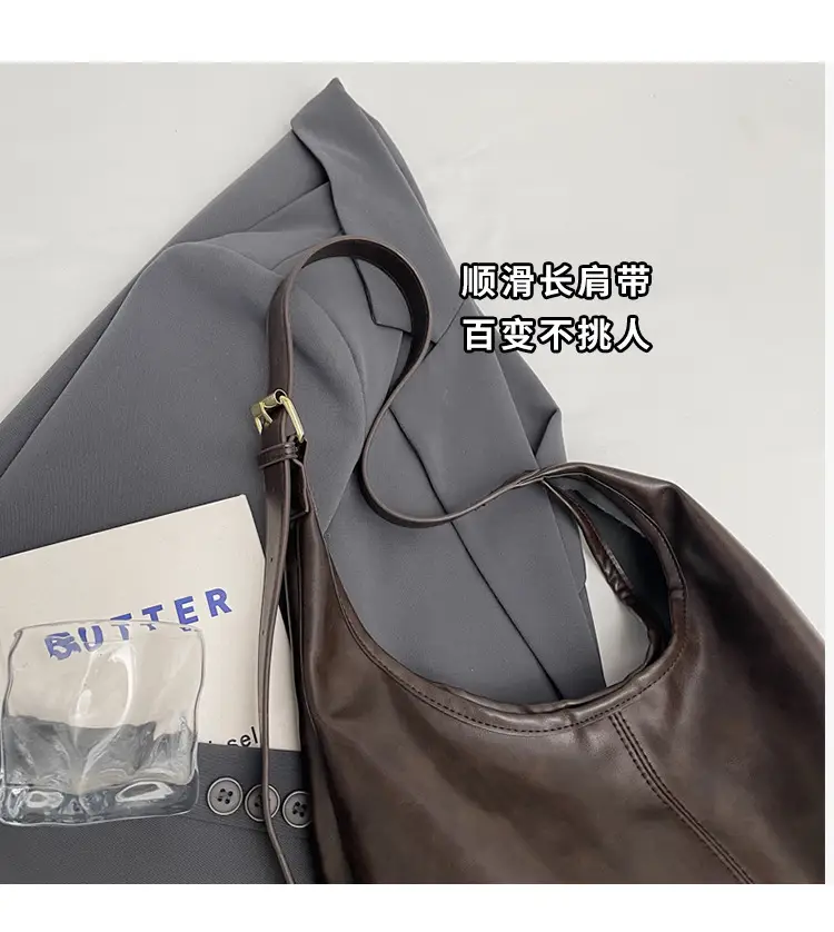 Brown Leather Shoulder Tote Bag for Women — feature 6