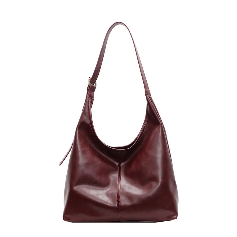 Brown Leather Shoulder Tote Bag for Women - Image 2