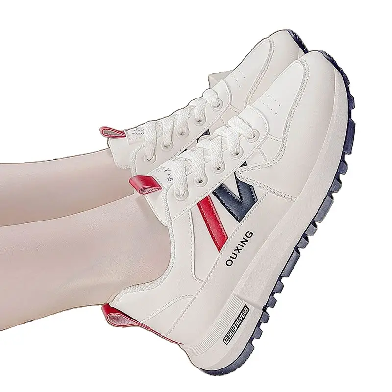 Plus-Size Cross-Border White Sneakers for Women, 2026 Spring and Autumn New Versatile Thick-Soled Popular Casual Sports Shoes - Image 7