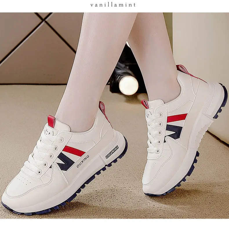 Plus-Size Cross-Border White Sneakers for Women, 2026 Spring and Autumn New Versatile Thick-Soled Popular Casual Sports Shoes — feature 12