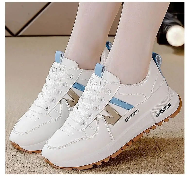 Plus-Size Cross-Border White Sneakers for Women, 2026 Spring and Autumn New Versatile Thick-Soled Popular Casual Sports Shoes — feature 4