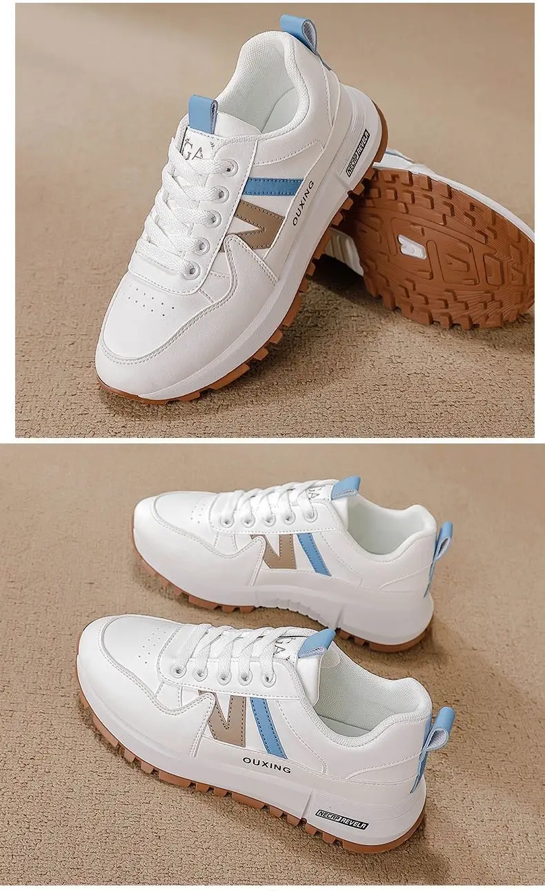 Plus-Size Cross-Border White Sneakers for Women, 2026 Spring and Autumn New Versatile Thick-Soled Popular Casual Sports Shoes — feature 5
