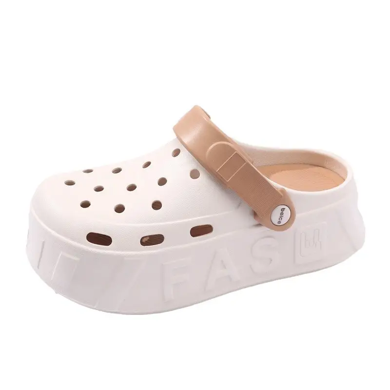 2024 slippers manufacturers new non-slip wear-resistant fashion Joker lightweight simple indoor thick-soled hole shoes wholesale - Image 9
