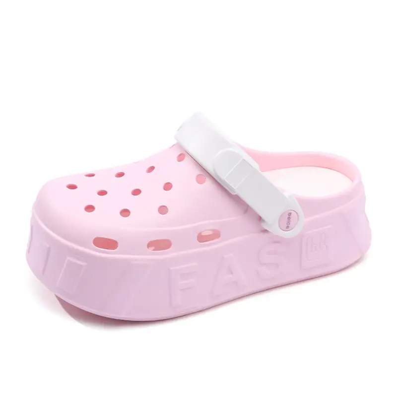2024 slippers manufacturers new non-slip wear-resistant fashion Joker lightweight simple indoor thick-soled hole shoes wholesale - Image 2