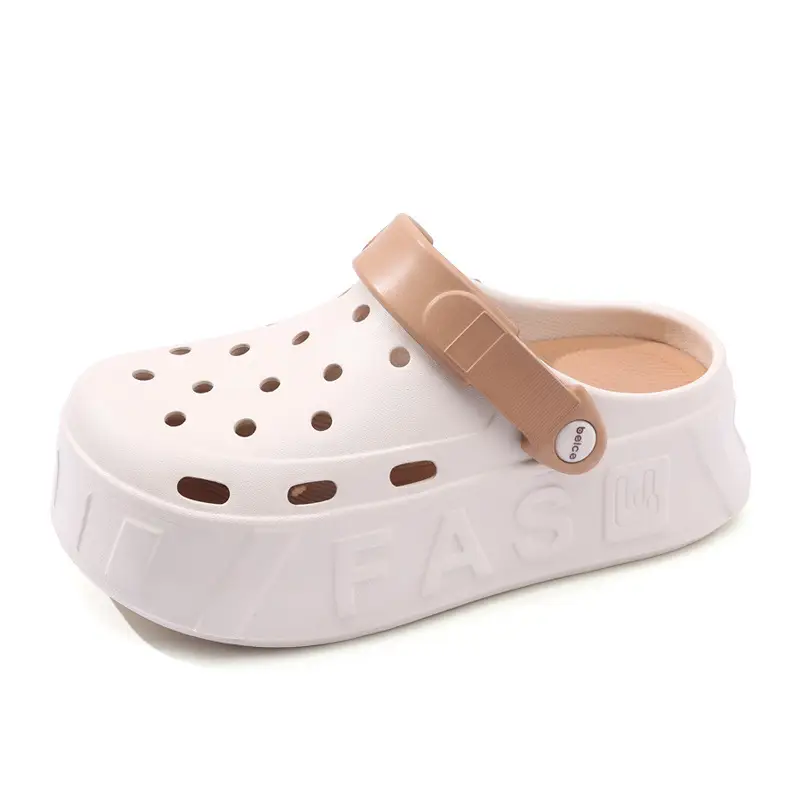 2024 slippers manufacturers new non-slip wear-resistant fashion Joker lightweight simple indoor thick-soled hole shoes wholesale - Image 4