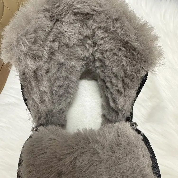 Women's Fleece Lined Snow Boots Black Large - Image 6