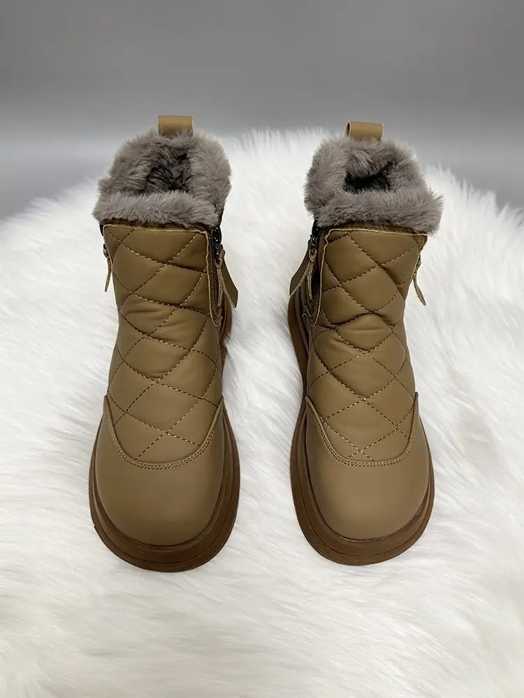 Women's Fleece Lined Snow Boots Black Large — feature 13