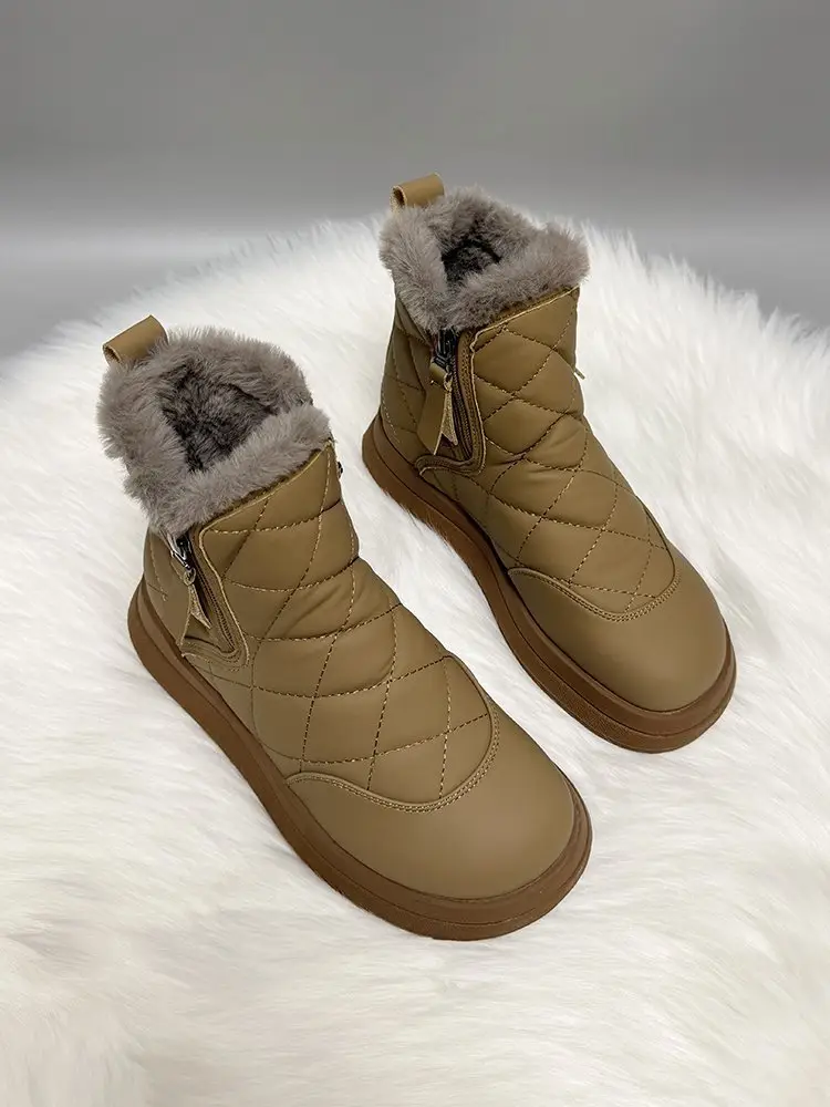 Women's Fleece Lined Snow Boots Black Large — feature 15