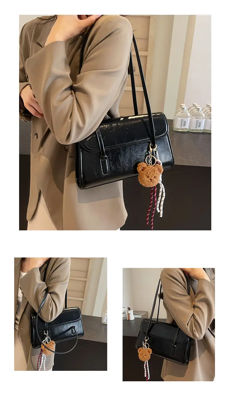Women's Brown Tassel Shoulder Bag with Long Strap — feature 20