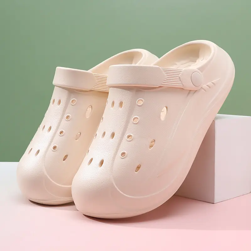 Heightened Hole Shoes Women's Summer Beach Outer Wear Breathable Baotou Home Non-stinky Foot Non-slip Wear-resistant All-match Sandals - Image 6