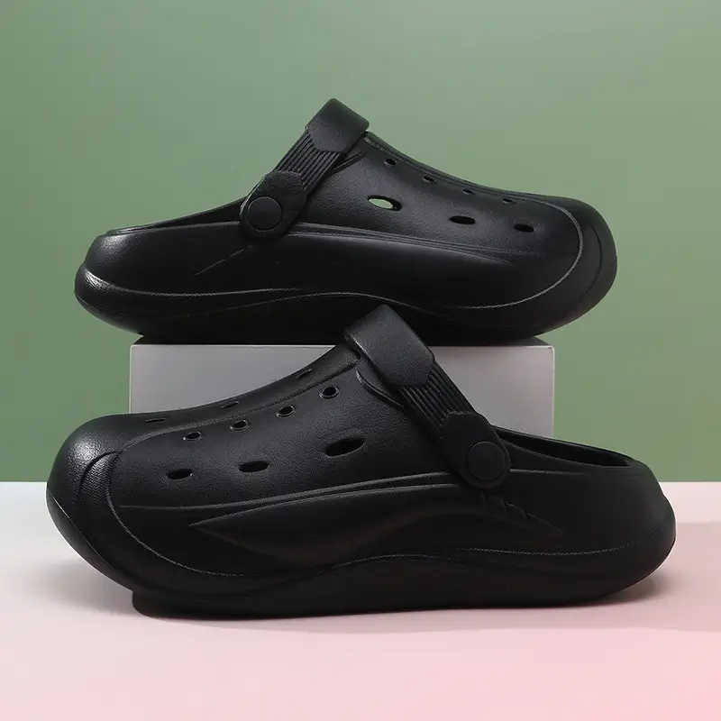 Heightened Hole Shoes Women's Summer Beach Outer Wear Breathable Baotou Home Non-stinky Foot Non-slip Wear-resistant All-match Sandals - Image 7
