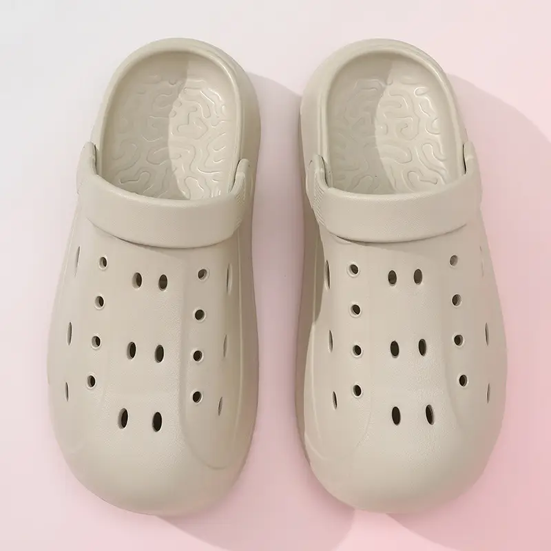 Heightened Hole Shoes Women's Summer Beach Outer Wear Breathable Baotou Home Non-stinky Foot Non-slip Wear-resistant All-match Sandals - Image 8