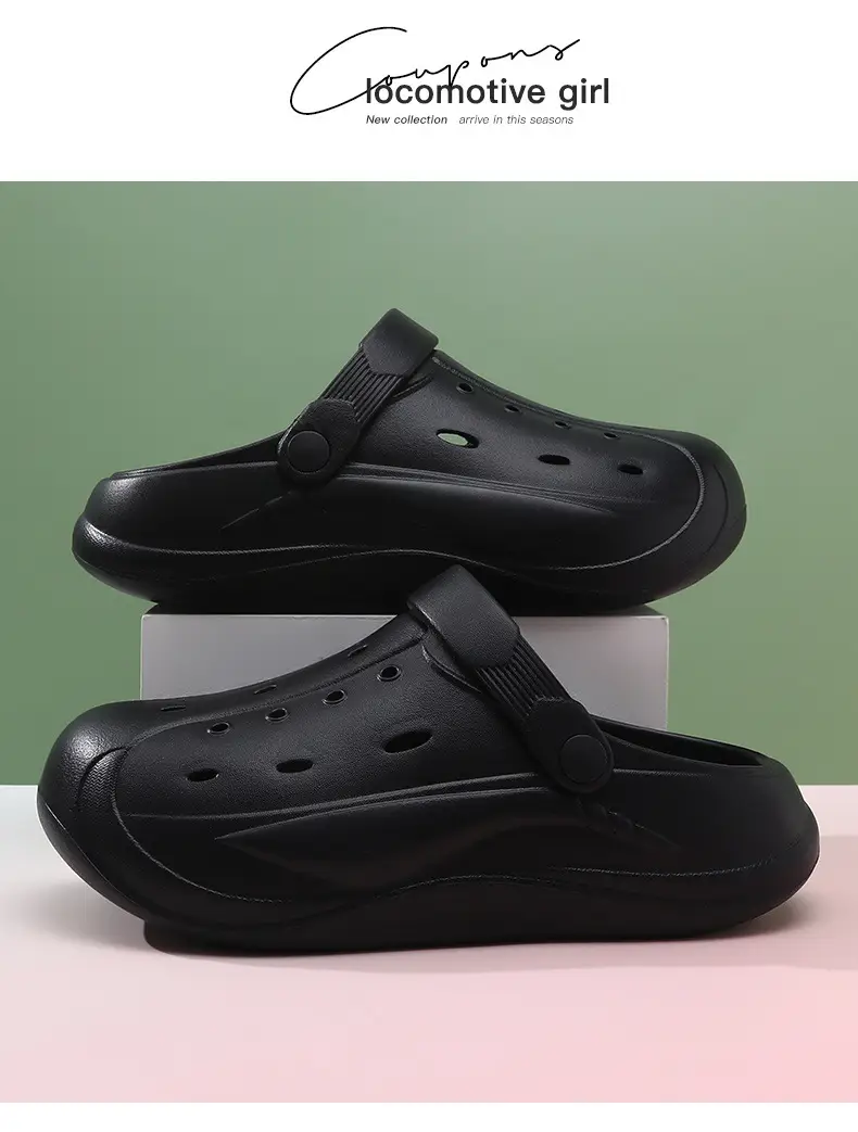 Heightened Hole Shoes Women's Summer Beach Outer Wear Breathable Baotou Home Non-stinky Foot Non-slip Wear-resistant All-match Sandals — feature 18
