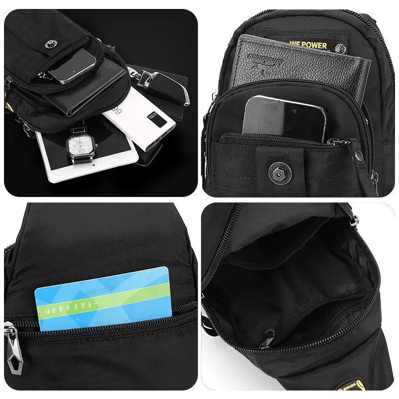 WEPOWER Black Multifunctional Backpack for Men - Image 8