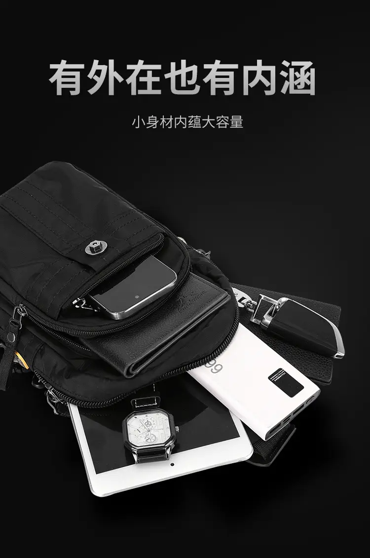 WEPOWER Black Multifunctional Backpack for Men — feature 8