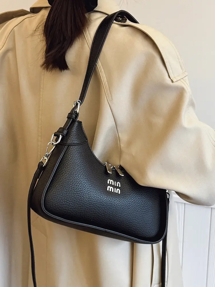 Black Crossbody Bag Women Retro European 2024 - Image 8