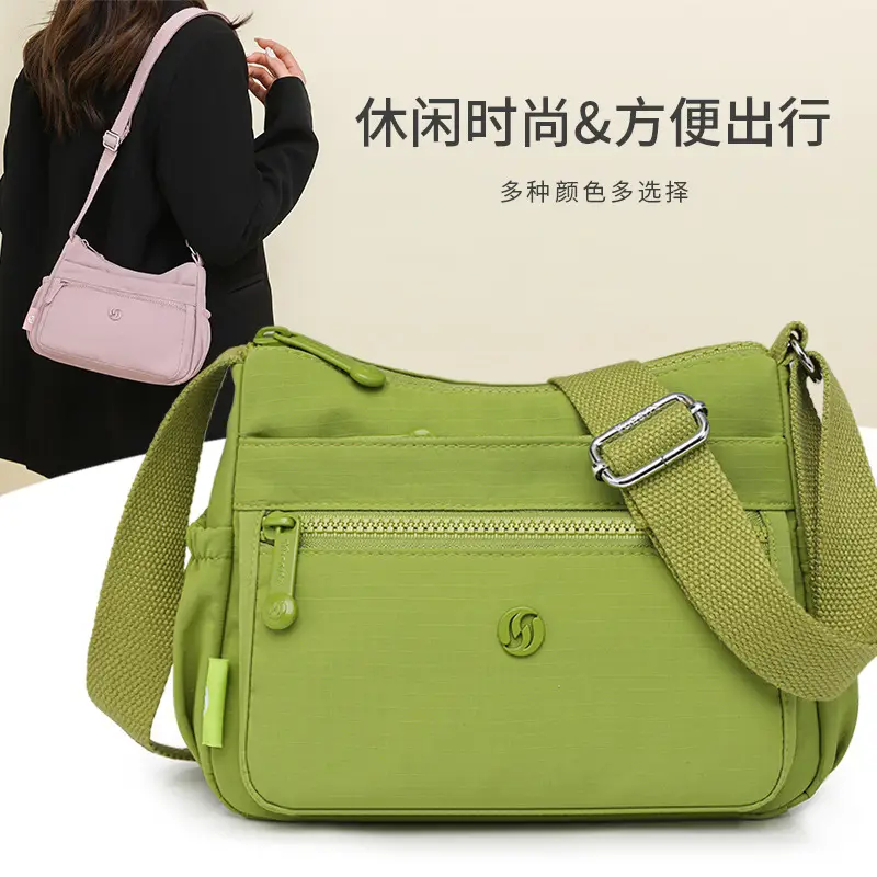 Lightweight Nylon Crossbody Bag for Women Grey - Image 10