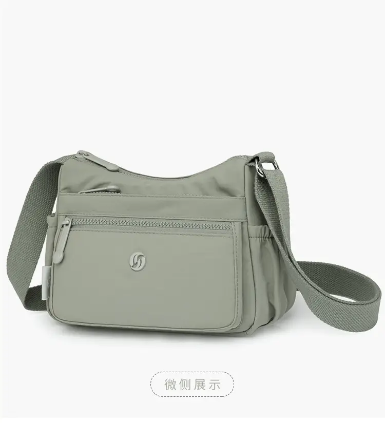 Lightweight Nylon Crossbody Bag for Women Grey — feature 10