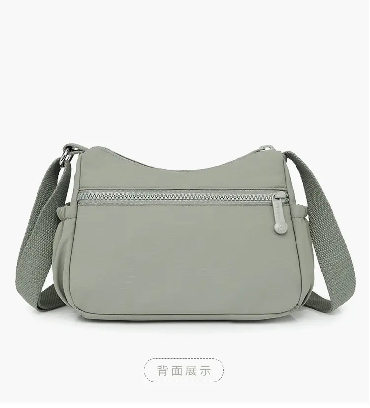 Lightweight Nylon Crossbody Bag for Women Grey — feature 11