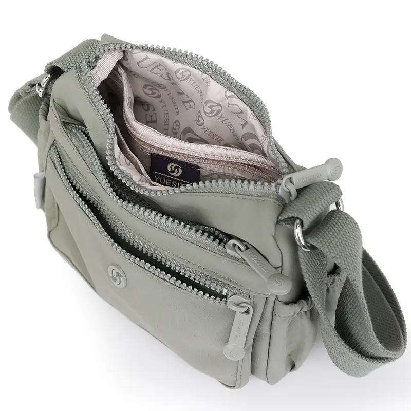 Lightweight Nylon Crossbody Bag for Women Grey — feature 18